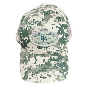 NEW Digital Camo Hat Baseball‎ Cap Broken Arrow Oklahoma Electrical USA Patch
